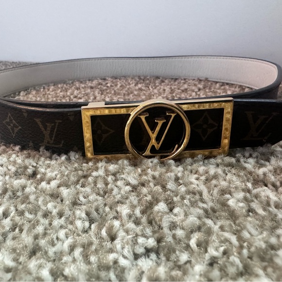 Authentic reversible brown/white Louis Vuitton belt size 25mm 80 - Picture 5 of 7